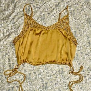 free people yellow top